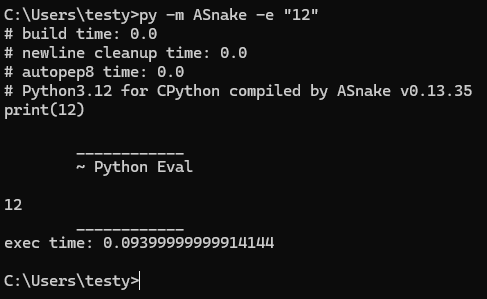 pip install ASnake